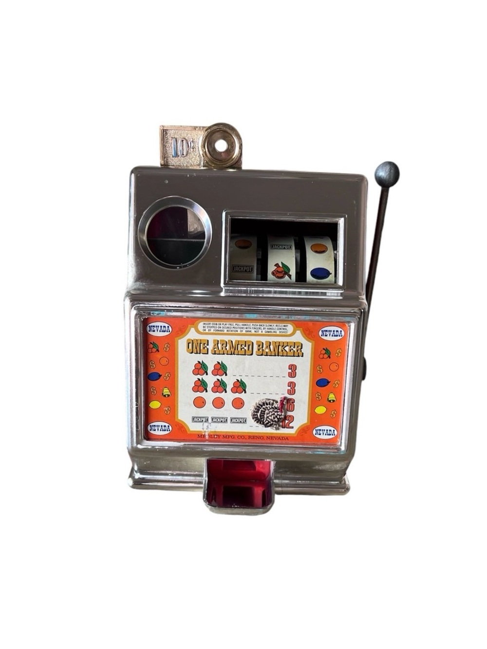 Vintage Toy 10 Cent Machine ONE ARMED BANKER MEDLEY MFG. Resorts Casino AC